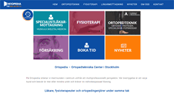 Desktop Screenshot of ortopedia.se